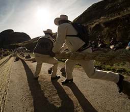 Renovation of the Inca bridge